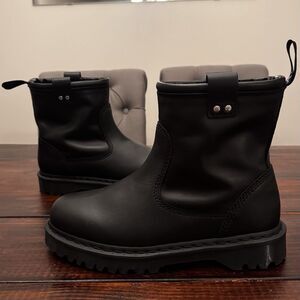 Dr Martens Aniston Lo Leather Biker Boots